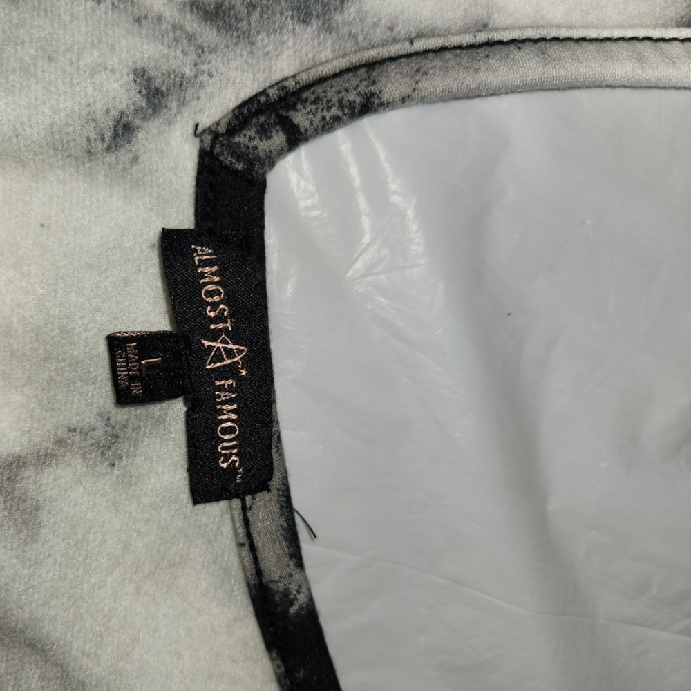 Almost Famous Black and White Tie Dye 2 Piece Dress Set - Picture 5 of 6